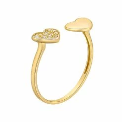 Outlet 🎉 Lila Moon 10k Gold Cubic Zirconia Double Heart Adjustable Toe Ring ✔️ -Valentine's Day Jewelry shop unnamed file 2185