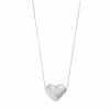 Promo 👍 Au Naturale 14k White Gold Puffed Heart Necklace 👍