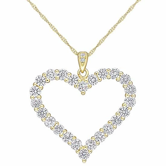 Best deal ๐งจ Stella Grace 18k Gold Over Sterling 2 2/5 Carat T.W. Lab Created Moissanite Heart Pendant Necklace ๐ 3 Best deal ๐งจ Stella Grace 18k Gold Over Sterling 2 2/5 Carat T.W. Lab Created Moissanite Heart Pendant Necklace ๐