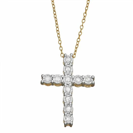 New ๐คฉ Unbranded Sterling Silver 1/4 Carat T.W. Diamond Cross Pendant Necklace ๐ 4 New ๐คฉ Unbranded Sterling Silver 1/4 Carat T.W. Diamond Cross Pendant Necklace ๐ - Image 2