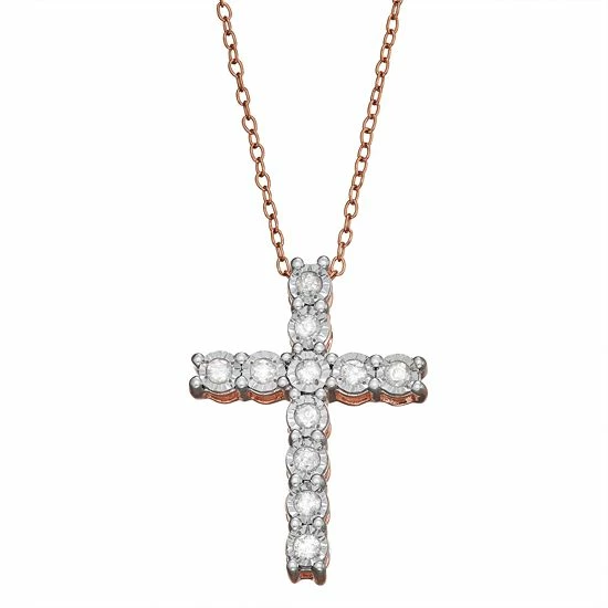 New ๐คฉ Unbranded Sterling Silver 1/4 Carat T.W. Diamond Cross Pendant Necklace ๐ 6 New ๐คฉ Unbranded Sterling Silver 1/4 Carat T.W. Diamond Cross Pendant Necklace ๐ - Image 4