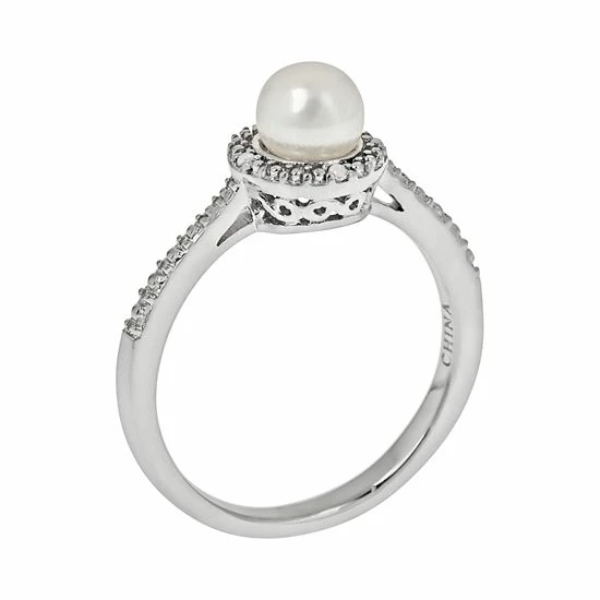 Top 10 ✔️ Celebration Gems Sterling Silver Freshwater Cultured Pearl And Diamond Accent Frame Ring ⌛ 4 Top 10 ✔️ Celebration Gems Sterling Silver Freshwater Cultured Pearl And Diamond Accent Frame Ring ⌛ - Image 2
