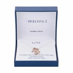Cheap 🔥 Brilliance Two-Tone "Love" Crystal Heart & Infinity Pendant Necklace 😍 -Valentine's Day Jewelry shop unnamed file 222