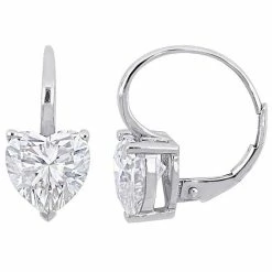 Hot Sale ๐ฏ Stella Grace 14k White Gold Lab-Created Moissanite Leverback Earrings ๐
