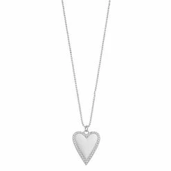 Best Sale 🎉 Unbranded Sterling Silver Cubic Zirconia Heart Pendant Necklace 😀