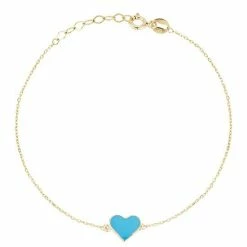Promo ✨ LUMINOR GOLD 14k Gold Enamel Heart Bracelet 🔔