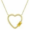 Outlet 👏 Stella Grace 10k Gold Yellow Sapphire Open Heart Pendant Necklace 😍