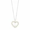 Best deal ✔️ Unbranded 14k Gold Over Silver Two-Tone Lab-Created White Sapphire Heart Pendant Necklace 🎉 -Valentine's Day Jewelry shop unnamed file 2352
