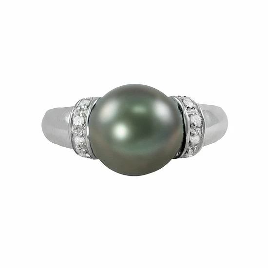 Deals π Unbranded Sterling Silver Tahitian Cultured Pearl And White Topaz Ring π 3 Deals π Unbranded Sterling Silver Tahitian Cultured Pearl And White Topaz Ring π
