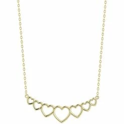 Discount ๐ LUMINOR GOLD 14k Gold Graduated Heart Bib Necklace ๐