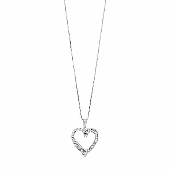 Promo ๐ฅฐ Survivor Collection Sterling Silver Crystal Open Heart Pendant Necklace ๐ 3 Promo ๐ฅฐ Survivor Collection Sterling Silver Crystal Open Heart Pendant Necklace ๐