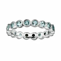 Best Pirce 🔔 Stacks & Stones Sterling Silver Aquamarine Stack Ring 🌟