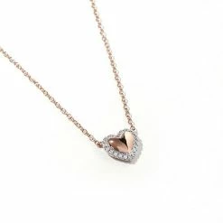 Hot Sale 😉 DeCouer 1/8 Carat T.W. Diamond Heart Halo Necklace Silver Tone 🔥 -Valentine's Day Jewelry shop unnamed file 2380