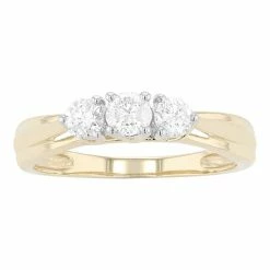Deals 🌟 Lovemark 10k Gold 1/2 Carat T.W. Diamond 3-Stone Ring 🌟