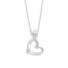 Best Pirce 🎁 Irena Park Sterling Silver 1/6 Carat T.W. Diamond Heart Pendant Necklace 🌟 -Valentine's Day Jewelry shop unnamed file 2413