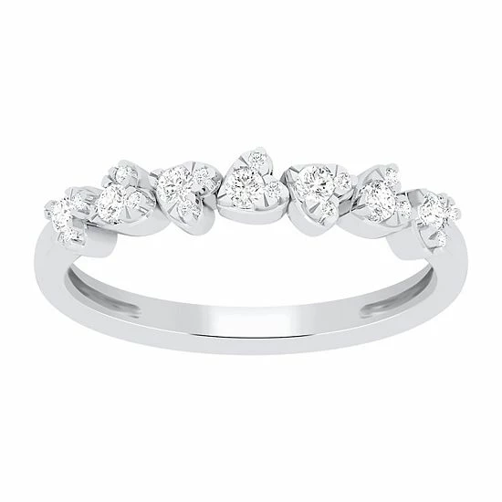 Promo β Unbranded 10k White Gold 1/3 Carat T.W. Diamond Hearts Ring π 3 Promo β Unbranded 10k White Gold 1/3 Carat T.W. Diamond Hearts Ring π