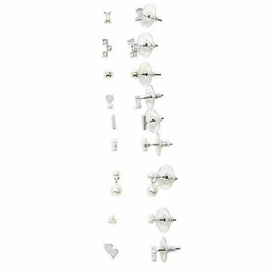 Best Pirce ๐ฅฐ LC Lauren Conrad 9-Pack Silver-Tone Pearl Valentine's Day Stud Set ๐คฉ 4 Best Pirce ๐ฅฐ LC Lauren Conrad 9-Pack Silver-Tone Pearl Valentine's Day Stud Set ๐คฉ - Image 2