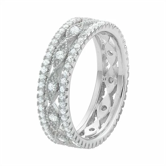 Brand new ๐ฏ Designs By Gioelli Sterling Silver Cubic Zirconia Eternity Ring ๐ 4 Brand new ๐ฏ Designs By Gioelli Sterling Silver Cubic Zirconia Eternity Ring ๐ - Image 2