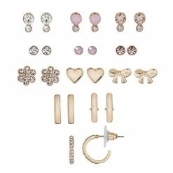 Best reviews of β€οΈ LC Lauren Conrad Stud & Hoop Earrings Set Of 12 π