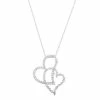 Outlet ✨ Unbranded 1/2 Carat T.W. Diamond 10k White Gold Double Heart Pendant Necklace 🔥 -Valentine's Day Jewelry shop unnamed file 2453
