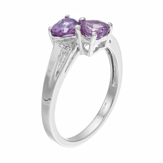 Cheap ๐ Gemminded Sterling Silver Lab-Created Alexandrite Diamond Accent Heart Bypass Ring ๐ 4 Cheap ๐ Gemminded Sterling Silver Lab-Created Alexandrite Diamond Accent Heart Bypass Ring ๐ - Image 2