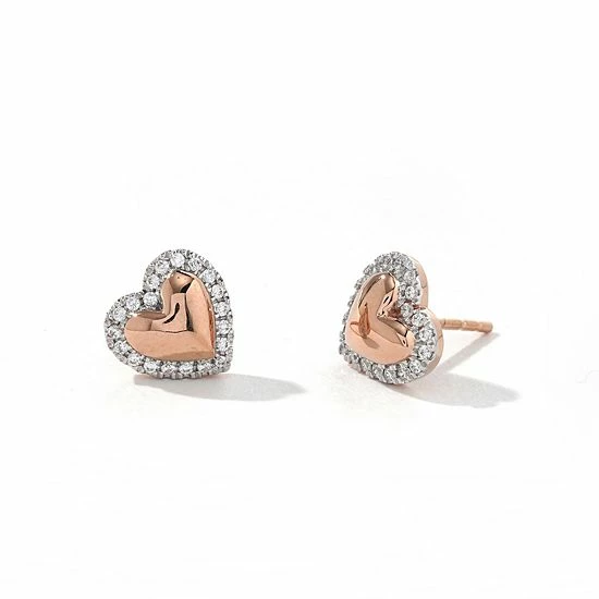 Cheap 🛒 DeCouer Sterling Silver 1/6 Carat T.W. Diamond Halo Heart Stud Earrings Silver Tone 🤩 7 Cheap 🛒 DeCouer Sterling Silver 1/6 Carat T.W. Diamond Halo Heart Stud Earrings Silver Tone 🤩 - Image 5