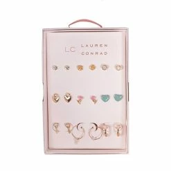Cheap ๐ LC Lauren Conrad Gold Tone Hearts And Flowers Whimsy Nickel Free Earring Set ๐ฏ