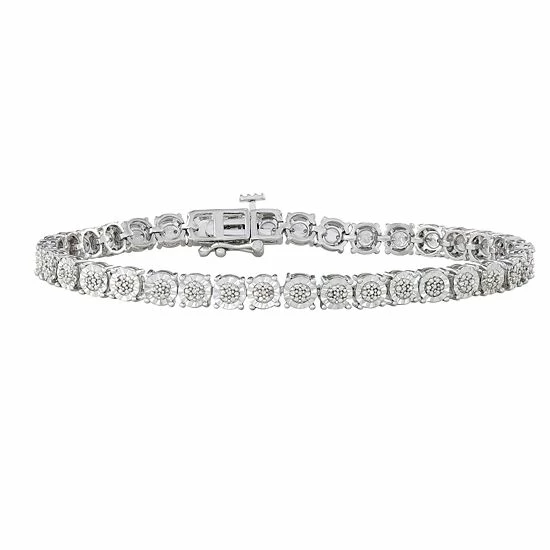 Best Pirce 🛒 Unbranded Sterling Silver 1/4 Carat T.W. Diamond Tennis Bracelet 😀 6 Best Pirce 🛒 Unbranded Sterling Silver 1/4 Carat T.W. Diamond Tennis Bracelet 😀 - Image 4