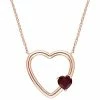 Buy ❤️ Stella Grace 10k Rose Gold Garnet Open Heart Pendant Necklace 😉