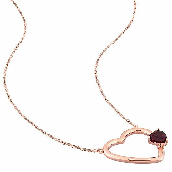 Buy โค๏ธ Stella Grace 10k Rose Gold Garnet Open Heart Pendant Necklace ๐ 4 Buy โค๏ธ Stella Grace 10k Rose Gold Garnet Open Heart Pendant Necklace ๐ - Image 2