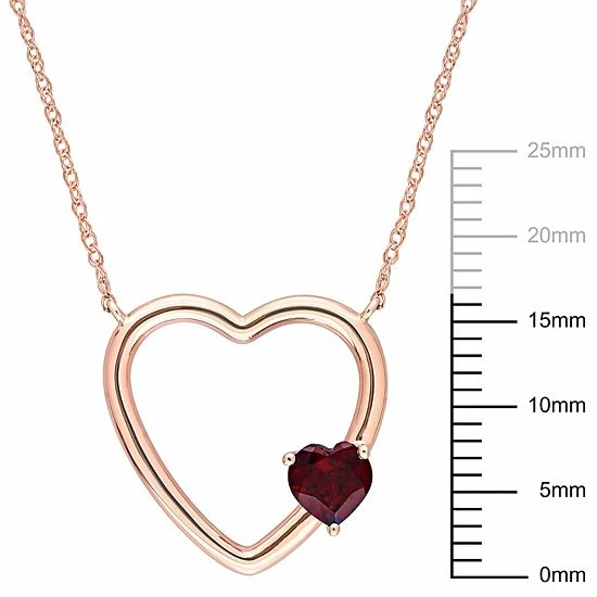 Buy โค๏ธ Stella Grace 10k Rose Gold Garnet Open Heart Pendant Necklace ๐ 6 Buy โค๏ธ Stella Grace 10k Rose Gold Garnet Open Heart Pendant Necklace ๐ - Image 4