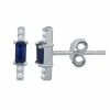 Coupon ✔️ Made For You Sterling Silver Lab-Created Sapphire Baguette & Lab-Grown Diamond Accent Stud Earrings 🌟 -Valentine's Day Jewelry shop unnamed file 2532