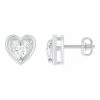 Flash Sale 🌟 Unbranded 10k White Gold 1/5 Carat T.W. Diamond Heart Stud Earrings ⭐