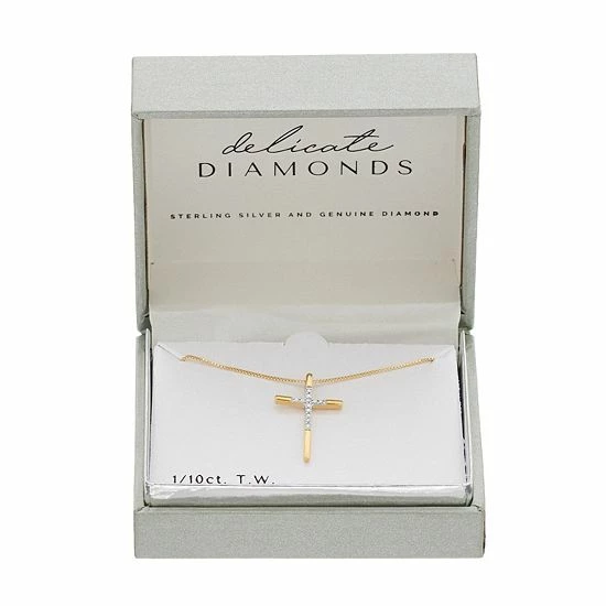 Top 10 😀 Delicate Diamonds Sterling Silver 1/10 Carat T.W. Diamond Cross Pendant Necklace 🥰 4 Top 10 😀 Delicate Diamonds Sterling Silver 1/10 Carat T.W. Diamond Cross Pendant Necklace 🥰 - Image 2