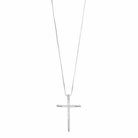 Top 10 😀 Delicate Diamonds Sterling Silver 1/10 Carat T.W. Diamond Cross Pendant Necklace 🥰 6 Top 10 😀 Delicate Diamonds Sterling Silver 1/10 Carat T.W. Diamond Cross Pendant Necklace 🥰 - Image 4