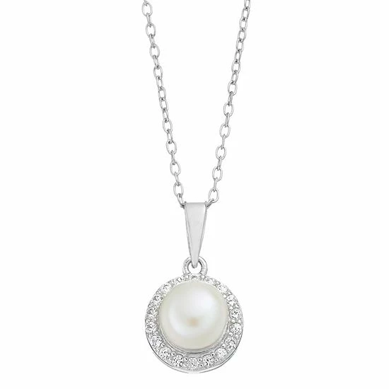New ๐ RADIANT GEM Freshwater Cultured Pearl & Diamond Accent Birthstone Pendant Necklace ๐ 3 New ๐ RADIANT GEM Freshwater Cultured Pearl & Diamond Accent Birthstone Pendant Necklace ๐