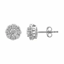 Wholesale 🎁 Unbranded 10k White Gold 1 Carat T.W. Diamond Cluster Stud Earrings 🎉