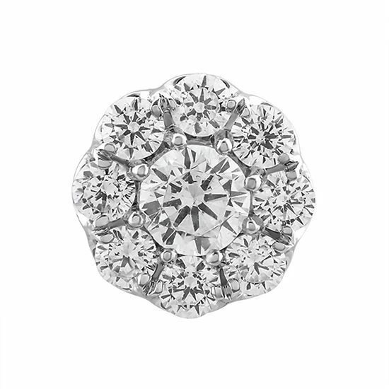 Wholesale π Unbranded 10k White Gold 1 Carat T.W. Diamond Cluster Stud Earrings π 4 Wholesale π Unbranded 10k White Gold 1 Carat T.W. Diamond Cluster Stud Earrings π - Image 2