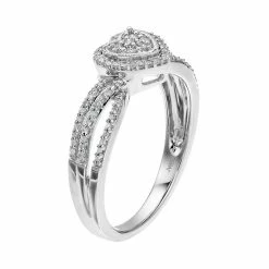 Flash Sale 💯 Sterling Silver 1/4 Carat T.W. Diamond Heart Ring 🌟 -Valentine's Day Jewelry shop unnamed file 2561
