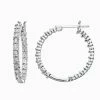 New 🛒 Diamond Brilliance Sterling Silver 1/10 Carat T.W. Diamond Hoop Earrings ✨ -Valentine's Day Jewelry shop unnamed file 2577