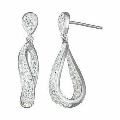 Budget 🌟 Chrystina Crystal Dangle Drop Earrings Rose Tone 🎁 -Valentine's Day Jewelry shop unnamed file 266