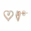 Top 10 🤩 18k Rose Gold Over Silver Heart Stud Earrings 👍