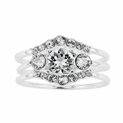 Best Pirce π Brilliance 3-pc. Crystal Ring Set π