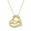 Best reviews of 😀 18k Gold Over Silver Cubic Zirconia Mom Heart Pendant 🔥 -Valentine's Day Jewelry shop unnamed file 315