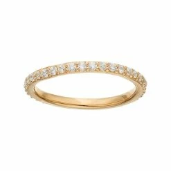 Budget 🌟 Sophie Miller 14k Gold Plated Cubic Zirconia Eternity Ring 🔔