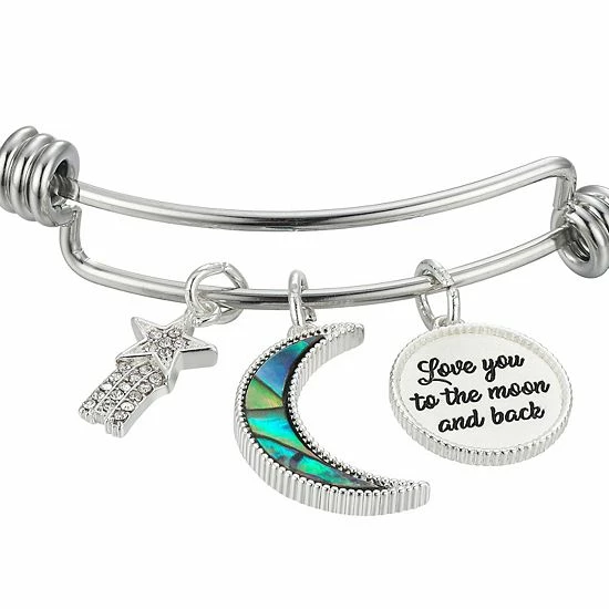 Top 10 π₯° Love This Life "Love You To The Moon & Back" Abalone Inlay Moon & Crystal Shooting Star Bracelet π 4 Top 10 π₯° Love This Life "Love You To The Moon & Back" Abalone Inlay Moon & Crystal Shooting Star Bracelet π - Image 2
