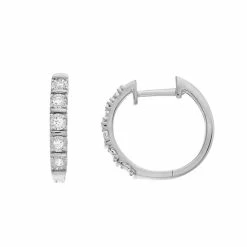 Deals 🤩 Unbranded 1/4 Carat T.W Diamond Hoop Earrings Sterling Silver ⭐ -Valentine's Day Jewelry shop unnamed file 34