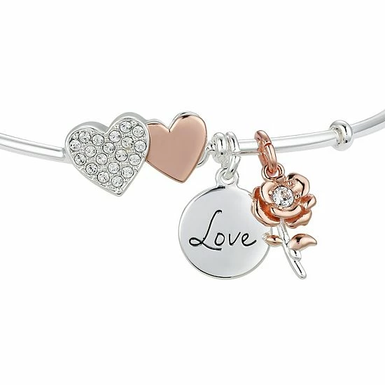 Outlet π₯ Brilliance Two-Tone "Love" Crystal Charm Bracelet π 4 Outlet π₯ Brilliance Two-Tone "Love" Crystal Charm Bracelet π - Image 2