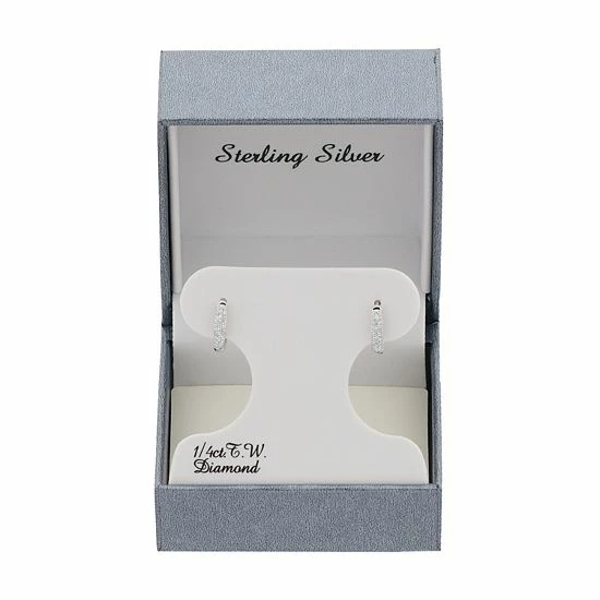 Cheap β Diamond Brilliance Sterling Silver 1/10 Carat T.W. Diamond Hoop Earrings π₯° 4 Cheap β Diamond Brilliance Sterling Silver 1/10 Carat T.W. Diamond Hoop Earrings π₯° - Image 2