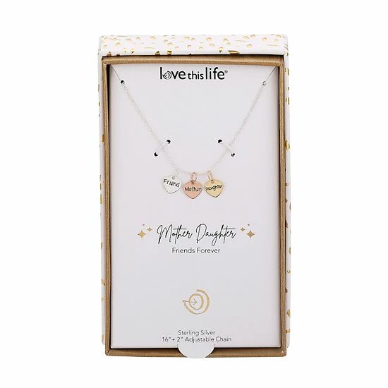 Best Sale ⭐ Love This Life® Sterling Silver "Mother Daughter Friend" Triple Heart Necklace Tri Tone 🧨 5 Best Sale ⭐ Love This Life® Sterling Silver "Mother Daughter Friend" Triple Heart Necklace Tri Tone 🧨 - Image 3